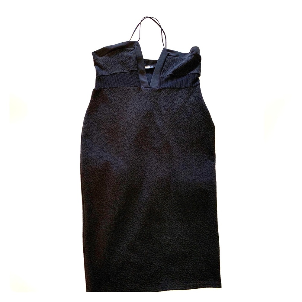 Never worn; black multi way dress; mesh